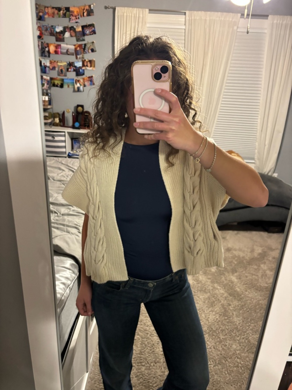 Zero + Maria Cornejo 100% Wool Short Sleeve Cardigan